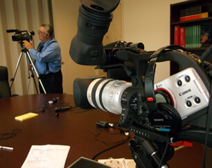 2 video camera deposition work